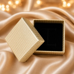 Cutie pentru Bijuterii Golden Premium 5x5x2.8 cm cu Interior Buretat D171