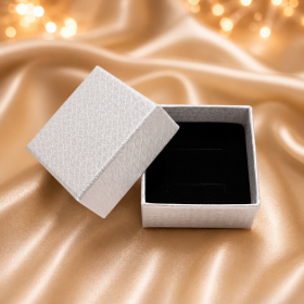 Cutie pentru Bijuterii Light Grey Lucioasa 5x5x3.5 cm