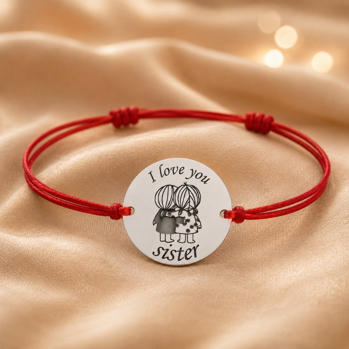 Banut Argint 925 "I Love You Sister" pentru Bratara E1103 - bijuterii personalizate din argint | simoshop
