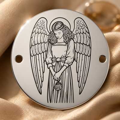 E1508 GS Link argint "Guardian Angel" 16.5mm 0.3mm 1 buc
