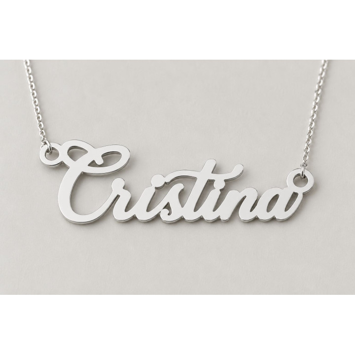 Lănțișor cu Nume din Argint 925 – Personalizat, cu Cutie Cadou