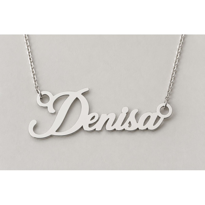 Lănțișor cu Nume din Argint 925 – Personalizat, cu Cutie Cadou