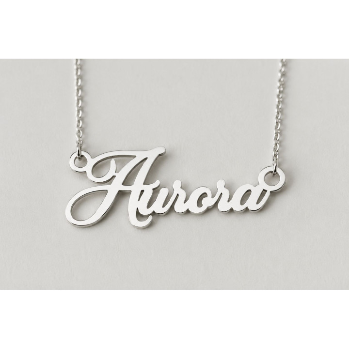 Lănțișor cu Nume din Argint 925 – Personalizat, cu Cutie Cadou