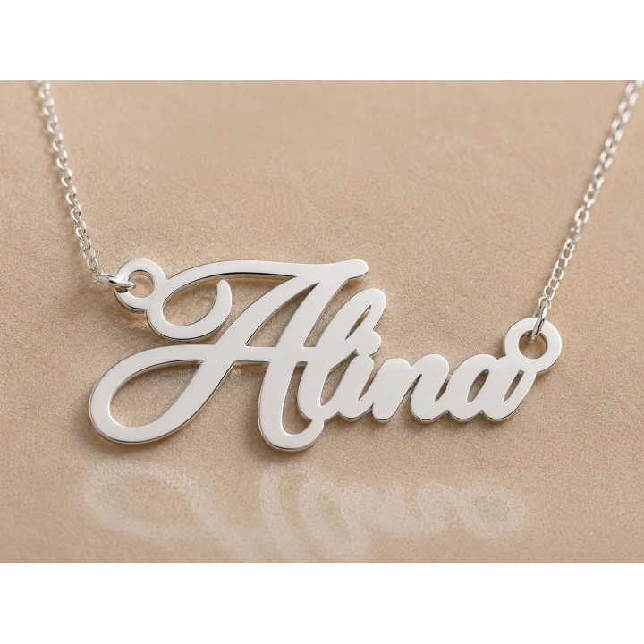 Lănțișor cu Nume din Argint 925 – Personalizat, cu Cutie Cadou