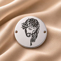 E0438 GS Link din argint Isus v5 16.5mm 0.33mm - bijuterii personalizate din argint | simoshop