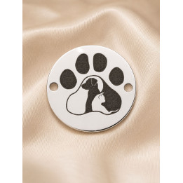 E0624 GS Link argint love for pets 16.5mm 0.33 - bijuterii personalizate din argint | simoshop