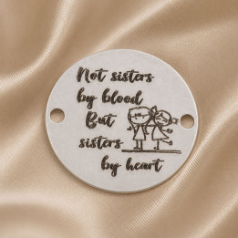 E0270-GS-Link "Sisters by heart" Argint 925 diametru 16.5 mm(0.33mm)-1 buc - bijuterii personalizate din argint | simoshop