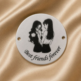 E0515 GS Link din argint 925 Best friends forever 16.6mm 0.33mm 1 buc - bijuterii personalizate din argint | simoshop