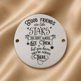 E0452 GS Link din argint Friends are like stars 16.5mm 0.33mm - bijuterii personalizate din argint | simoshop