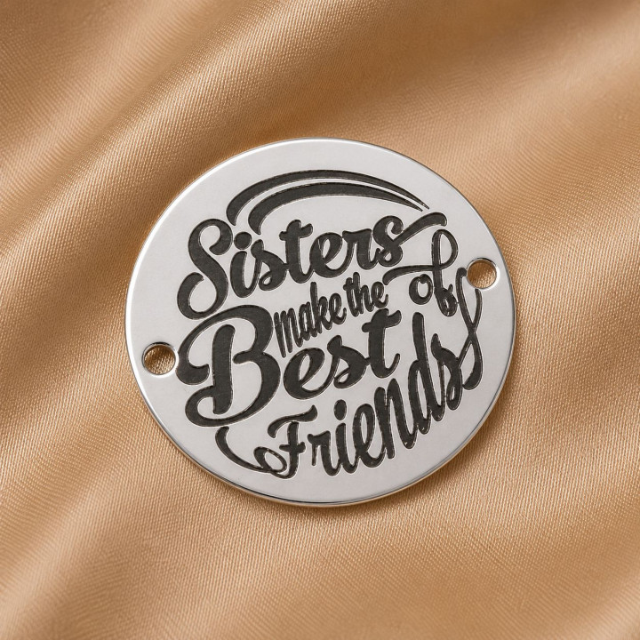 Banut din Argint 925 Sisters Make the Best Friends 16.5 mm E0400
