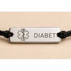 Brățară Medicală cu Șnur, Argint 925 – Personalizată | SimoShop