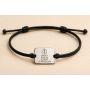 Brățară Medicală cu Șnur, Plăcuță Mare Argint 925 | SimoShop