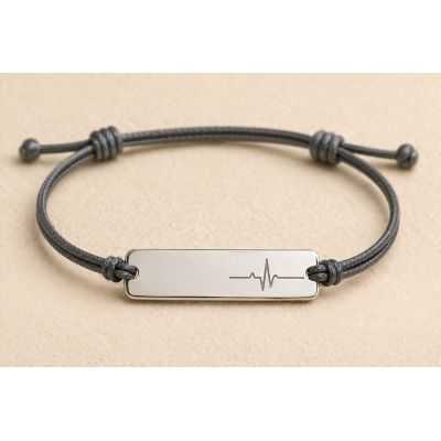 Brățară Medicală Minimalistă cu Șnur, Argint 925 | SimoShop