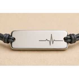 Brățară Medicală Minimalistă cu Șnur, Argint 925 | SimoShop