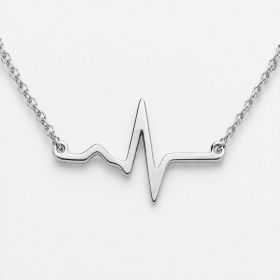 Colier argint 925 puls EKG – cadou cadre medicale personalizat