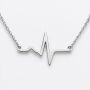 Colier argint 925 puls EKG – cadou cadre medicale personalizat