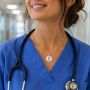 Colier absolvire medicină argint 925 – Asclepius cu data jurământului