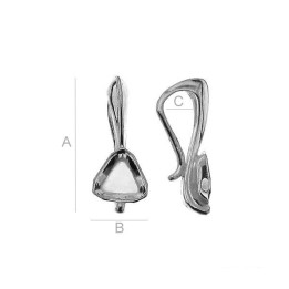 G1205-Baza pandant pentru Swarovski Cube 4841 de 4mm - bijuterii personalizate din argint | simoshop