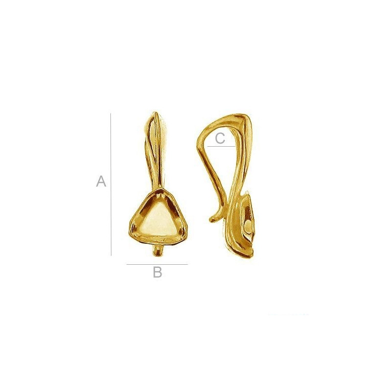G1205-Baza pandant pentru Swarovski Cube 4841 de 4mm - bijuterii personalizate din argint | simoshop