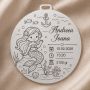 Bănuț de mot din argint 925 cu sirenă personalizat