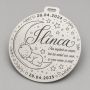 Bănuț de moț argint 925 bebeluș pe lună personalizat 22 mm
