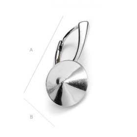 G0026-Leverback Swarovski Rivoli 12mm 1 bucata - bijuterii personalizate din argint | simoshop