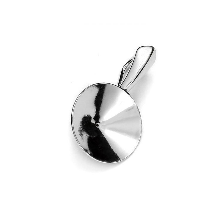 G0031-Baza pandantiv Swarovski Rivoli 12mm 1 bucata - bijuterii personalizate din argint | simoshop