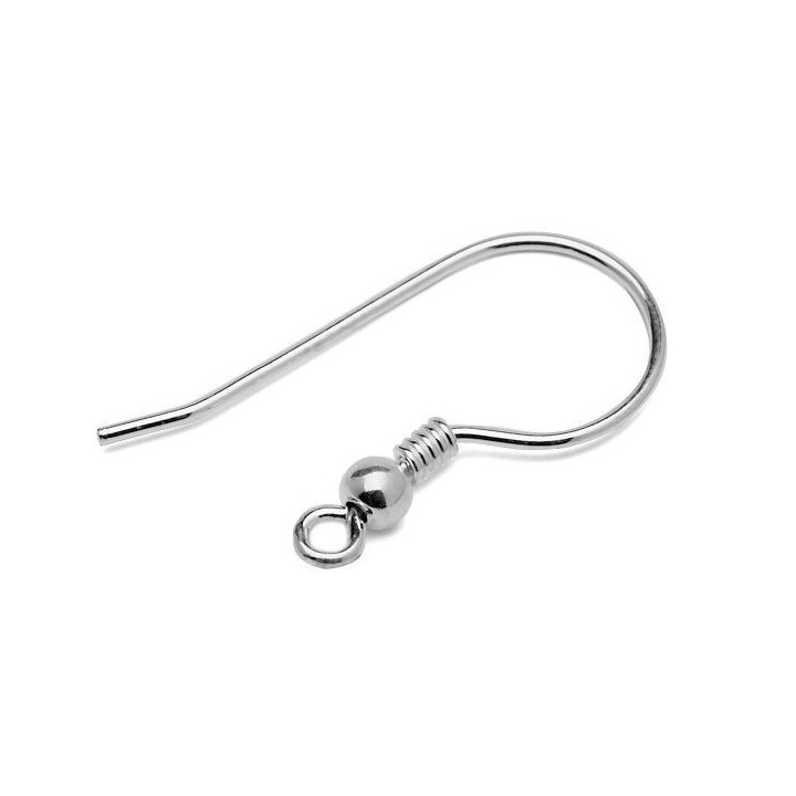 G0039-Tortite cercei cu biluta si arc 24x12mm 1 buc - bijuterii personalizate din argint | simoshop