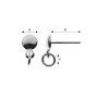 G0063-Tije cu capacel 5 mm bucla si za 1 bucata - bijuterii personalizate din argint | simoshop
