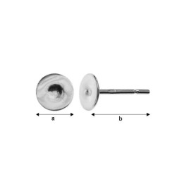 G0075-Tije cu platou drept rotund de 5mm 1 bucata - bijuterii personalizate din argint | simoshop