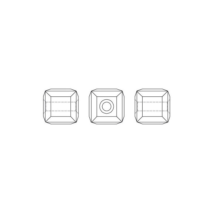P3012-Swarovski Elements 5601 Cube Bead Crystal Metallic Sunshine B 8mm