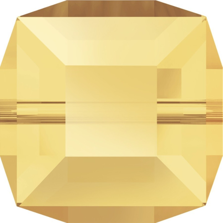 P3012-Swarovski Elements 5601 Cube Bead Crystal Metallic Sunshine B 8mm