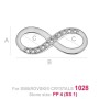 G1232-Charm link infinit din argint 19.5x7.9mm cu loc pentru cristale 1028 - bijuterii personalizate din argint | simoshop