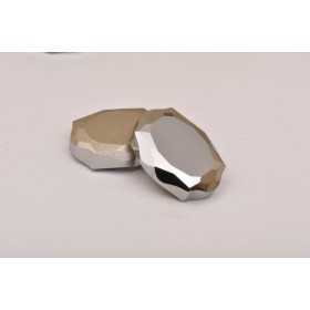 P3072-Swarovski Elements 4142 Light Chrome Foiled 10x8mm Baroque Mirror