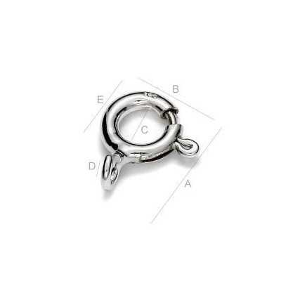 G1287-Incuietoare rotunda din argint 8.5x6.9 mm 1 bucata - bijuterii personalizate din argint | simoshop
