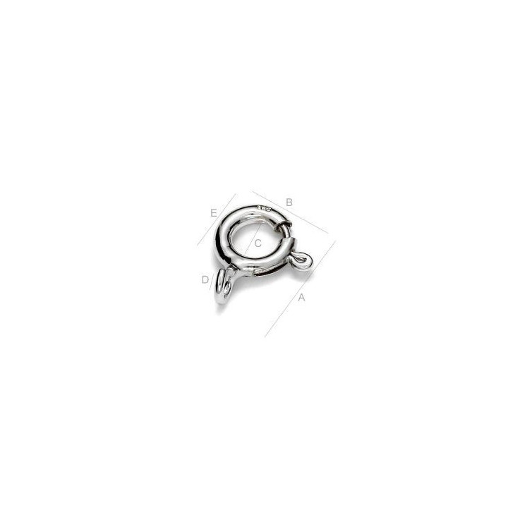 G1293-Incuietoare rotunda din argint 12.25x10.3mm 1 bucata - bijuterii personalizate din argint | simoshop