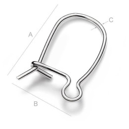 G1307-Tortita din argint cu inchidere 18.5mm 1 buc - bijuterii personalizate din argint | simoshop