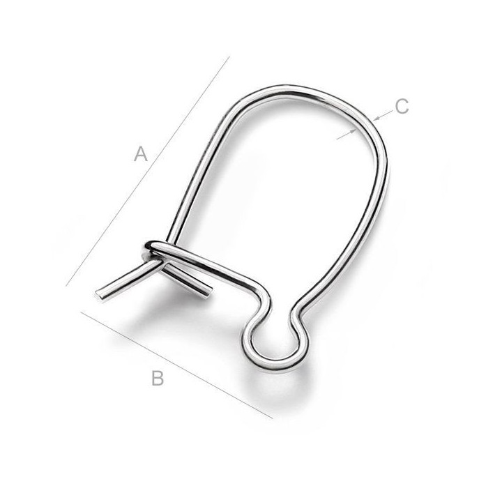 G1307-Tortita din argint cu inchidere 18.5mm 1 buc - bijuterii personalizate din argint | simoshop