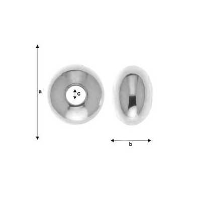 G1335- Biluta Argint aplatizata 4.40x2.80mm, gaura 1.40mm 1 bucata - bijuterii personalizate din argint | simoshop