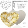 P3178-Swarovski Elements 2808 Crystal Gold Patina F 14mm - bijuterii personalizate din argint | simoshop