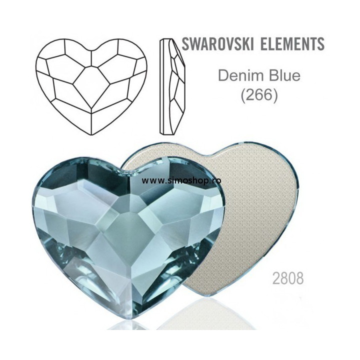 P3193-Swarovski Elements 2808 Denim Blue F 14mm 1 buc - bijuterii personalizate din argint | simoshop