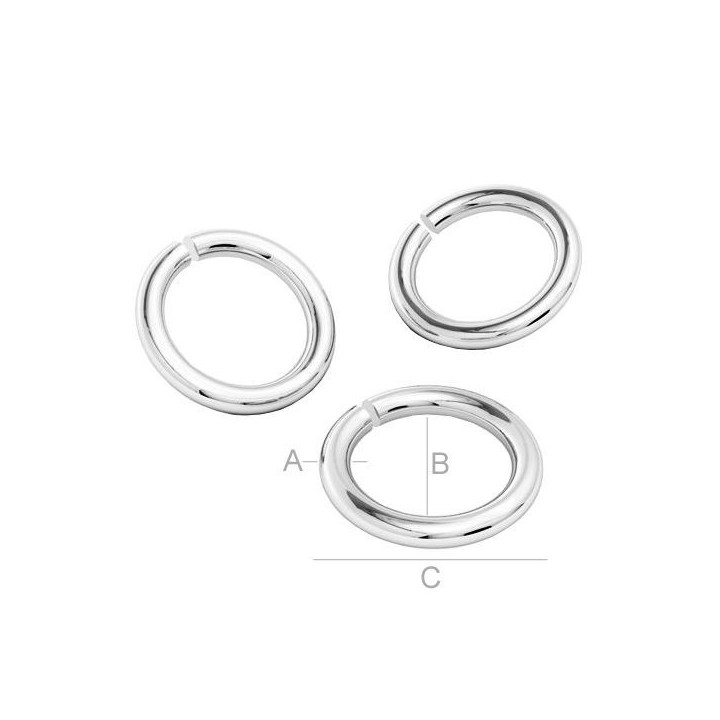 Zale din argint 925 diametru exterior 5.5m interior 3.6mm grosime za 0.95mm 1 buc