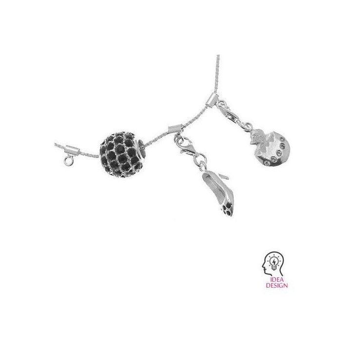 G1437-Agatatoare charm 9.2x4.3mm interior 5mm - bijuterii personalizate din argint | simoshop