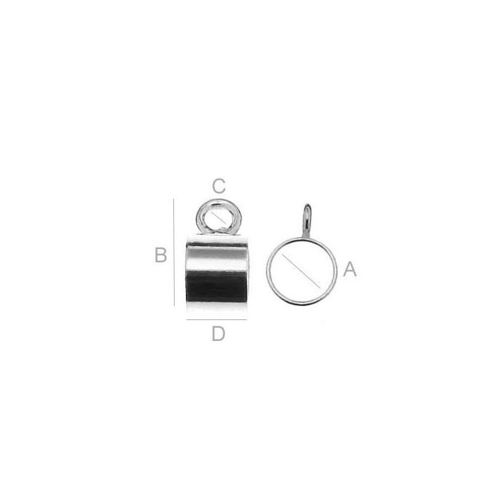 G1437-Agatatoare charm 9.2x4.3mm interior 5mm - bijuterii personalizate din argint | simoshop