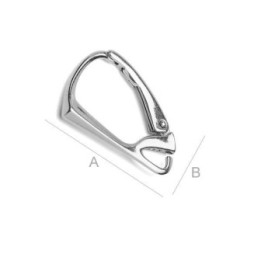 G0022-Leverback tortita din argint cu bucla 18.5x11.5mm 1 buc - bijuterii personalizate din argint | simoshop