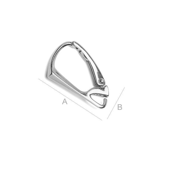 G0022-Leverback cu bucla 18.5x11.5mm 1 buc - bijuterii personalizate din argint | simoshop
