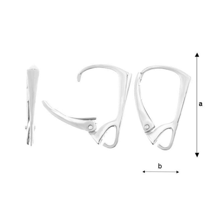 G0022-Leverback cu bucla 18.5x11.5mm 1 buc - bijuterii personalizate din argint | simoshop