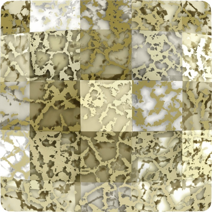 P3234-Swarovski Elements 2493 Chessboard Crystal Gold Patina 10mm - bijuterii personalizate din argint | simoshop