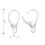 G0030-Leverback tortita cercei din argint cu bucla 20x10mm 1 buc - bijuterii personalizate din argint | simoshop