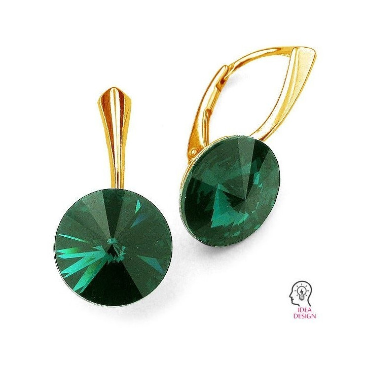 Leverback Swarovski Rivoli SS47 11mm